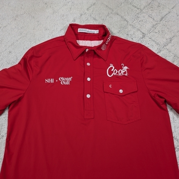 Criquet Polo Shirt Men's S Red Feather Performance Golf PGA Player USA - Picture 2 of 8